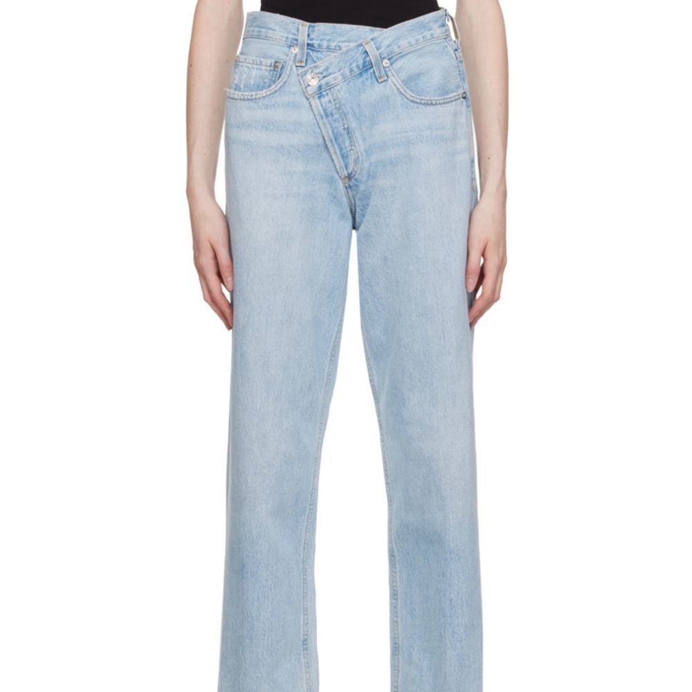 Agolde Blue Criss Cross Jeans